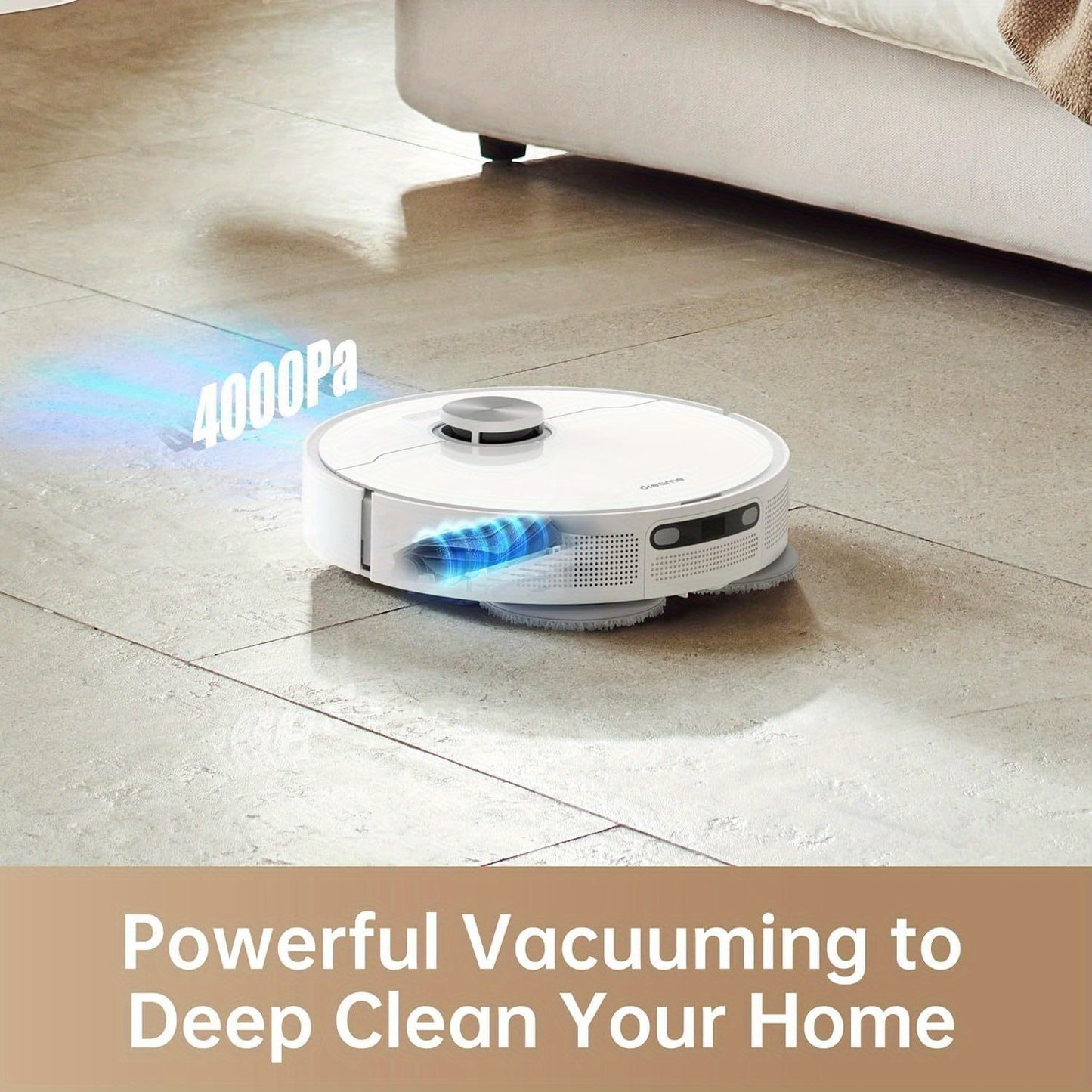 Robotstofzuiger – Robotstofzuiger Met Dweilfunctie – Robotstofzuiger Met Moppen – Automatische Stofzuiger – Slimme Cleaner – 4000 Pa Zuigkracht – Ultrasone Tapijtherkenning