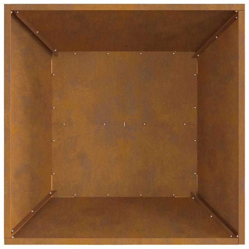 Buitenhaard – Tuinhaard – Vuurkorf – Terrashaard – Patiohaard – Stevig Metaal – Bruine Poedercoating 60x60x30 cm