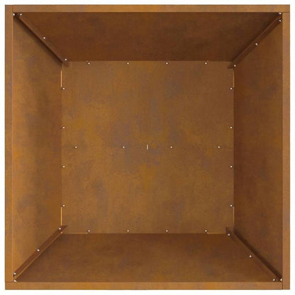 Buitenhaard – Tuinhaard – Vuurkorf – Terrashaard – Patiohaard – Stevig Metaal – Bruine Poedercoating 60x60x30 cm