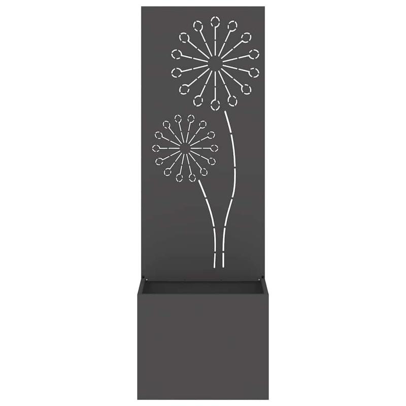 Zwarte Bloempot – Decoratieve Plantenbak – Grote Tuinpot – Balkonbak – Outdoor Plantenbak – Metaal – 50x140 cm – Modern Design