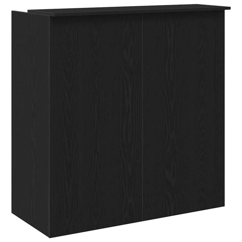 Ontvangstbalie – Receptiebalie – Balie – Bureau – Ingangsbureau – Zwart Eiken Look – Opbergruimte Met Lade – Stevig Houten Frame – 100x50x103,5 cm