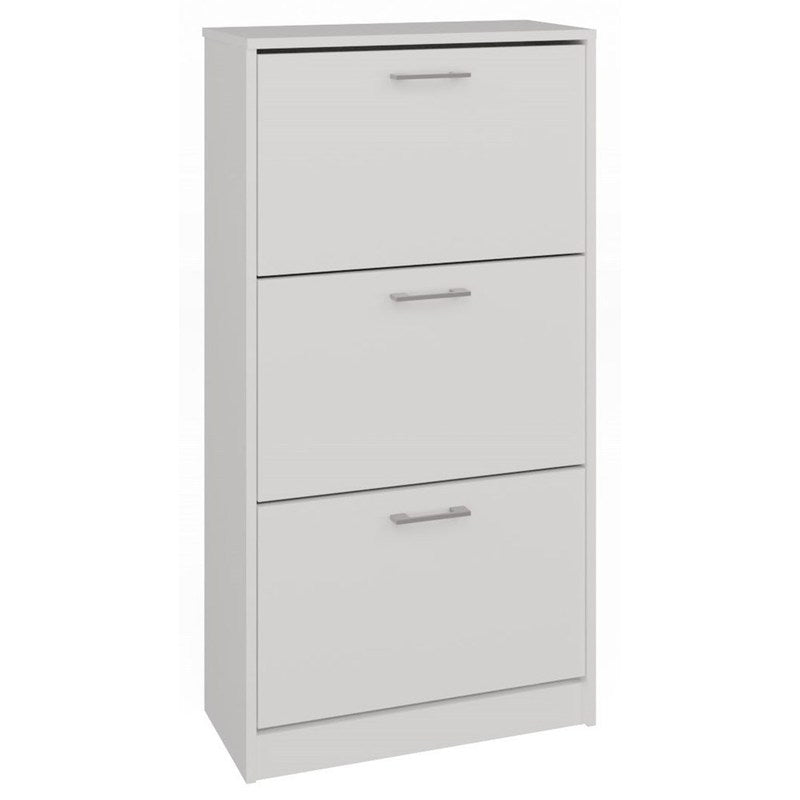 Schoenenkast – Schoenenrek – Schoenenopberger – Halmeubel – Opbergkast – Wit – Gelamineerd Materiaal – 2 Laagse Kunststof Manden