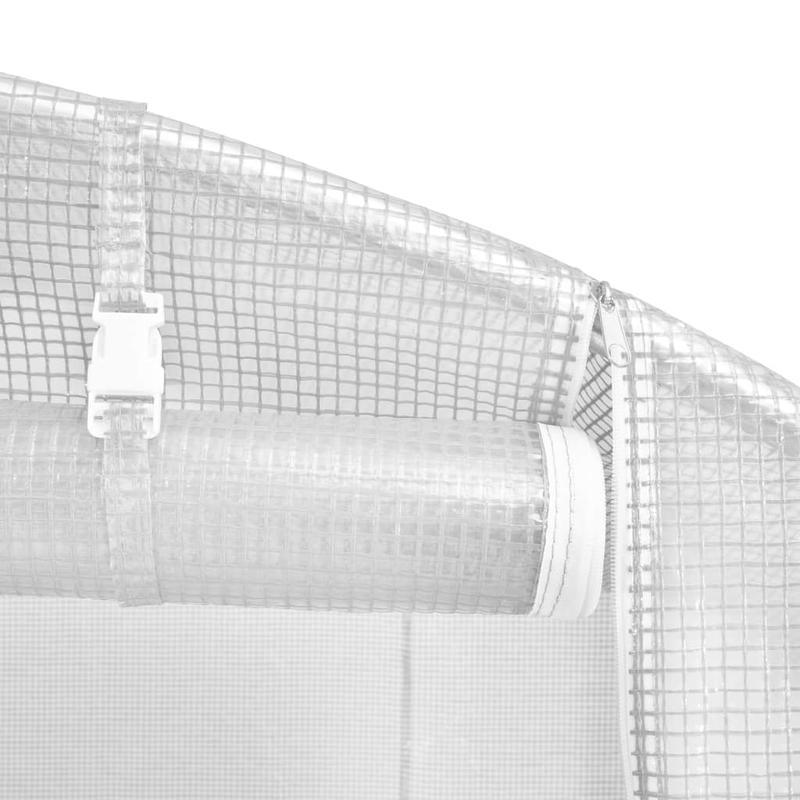 Tuinkas – Kweekkas – Broeikas – Kas – Wit Stalen Frame – 12 m² Oppervlak (4x3x2 m) – Stevig & Ruim