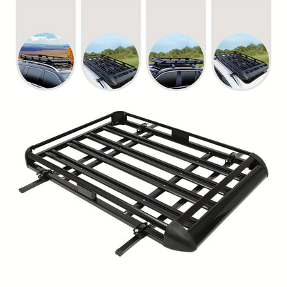 Universele Dakkofferdrager – Dakdrager – Bagagerek – Roofrack – Dakdrager Zwart – Verstelbaar 100-135 cm – Draagvermogen 150 kg – Aluminium & Staal