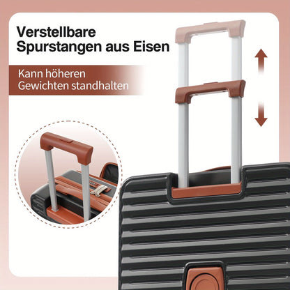 Kofferset – Reiskoffer Set – Trolley – Bagage – Ruimbagage – Innovatief Voorvak Met Rits – Opvouwbare Bekerhouder – Lichtgewicht ABS – 360° Wielen