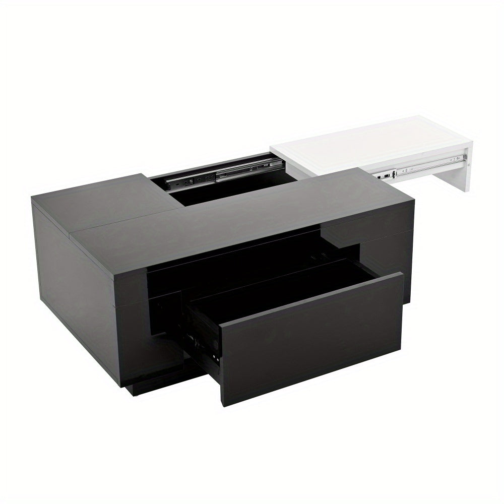 Salontafel met opbergruimte – Koffietafel – Bijzettafel – Multifunctionele tafel – Woonkamertafel – Uitschuifbaar lift-top – Duurzame metalen constructie