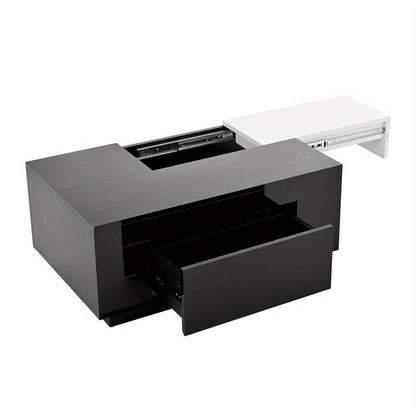 Salontafel met opbergruimte – Koffietafel – Bijzettafel – Multifunctionele tafel – Woonkamertafel – Uitschuifbaar lift-top – Duurzame metalen constructie