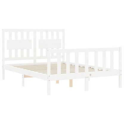 Bed Frame Without Mattress White 120x200cm Wood Solid pine Removable and durable