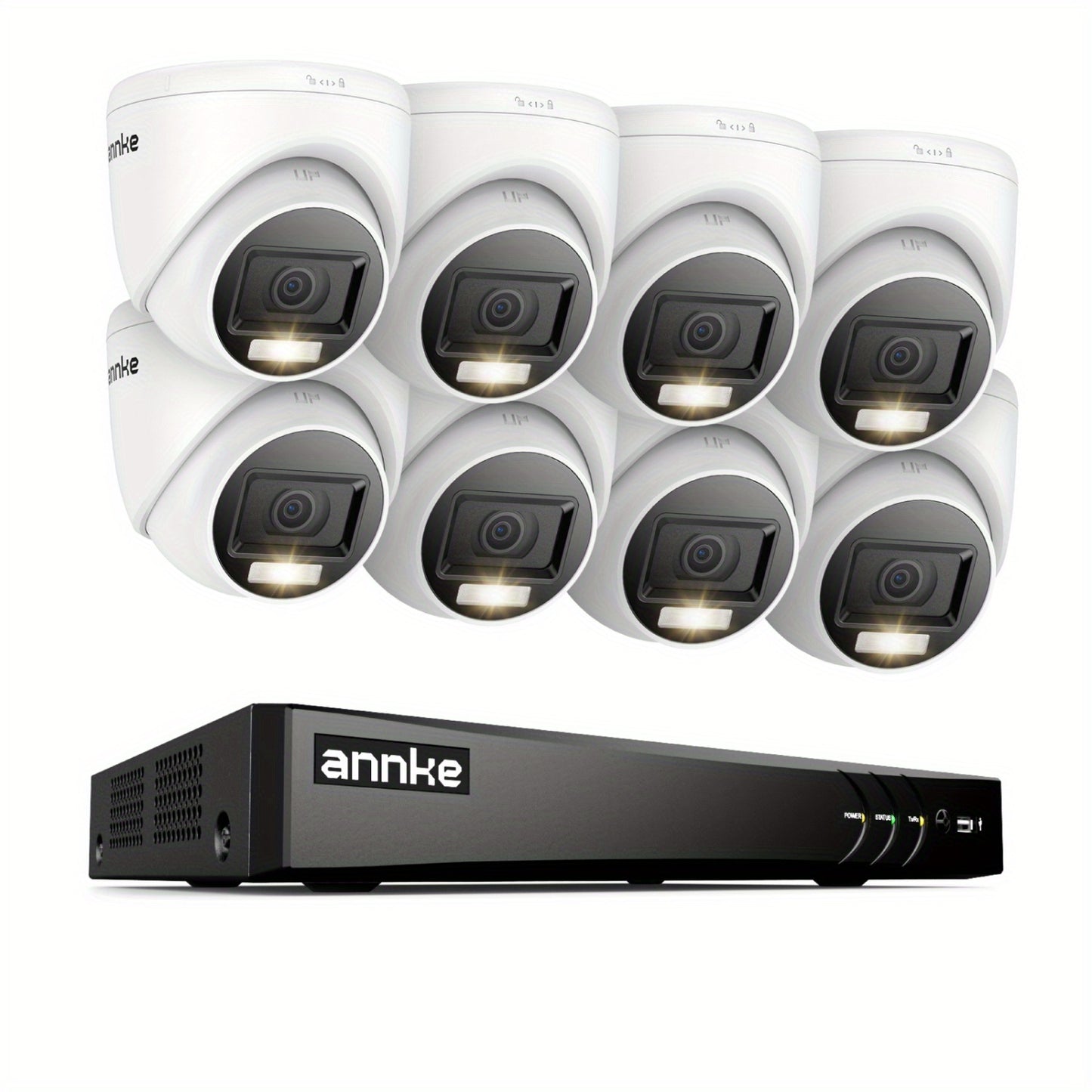 Beveiligingssysteem – Camerabeveiliging – Bewakingsset – CCTV Camera – Surveillance Kit – 8-kanaals DVR – 2TB HDD Opslag – AI Mens- en Voertuigdetectie