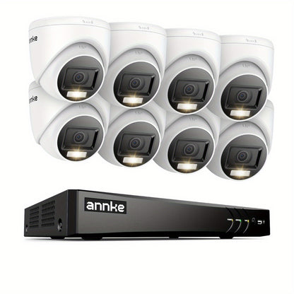 Beveiligingssysteem – Camerabeveiliging – Bewakingsset – CCTV Camera – Surveillance Kit – 8-kanaals DVR – 2TB HDD Opslag – AI Mens- en Voertuigdetectie
