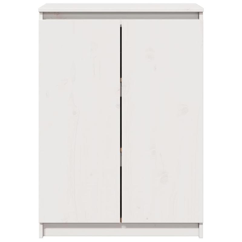 Sideboard 60X36X84 Cm Massief Grenenhout Wit