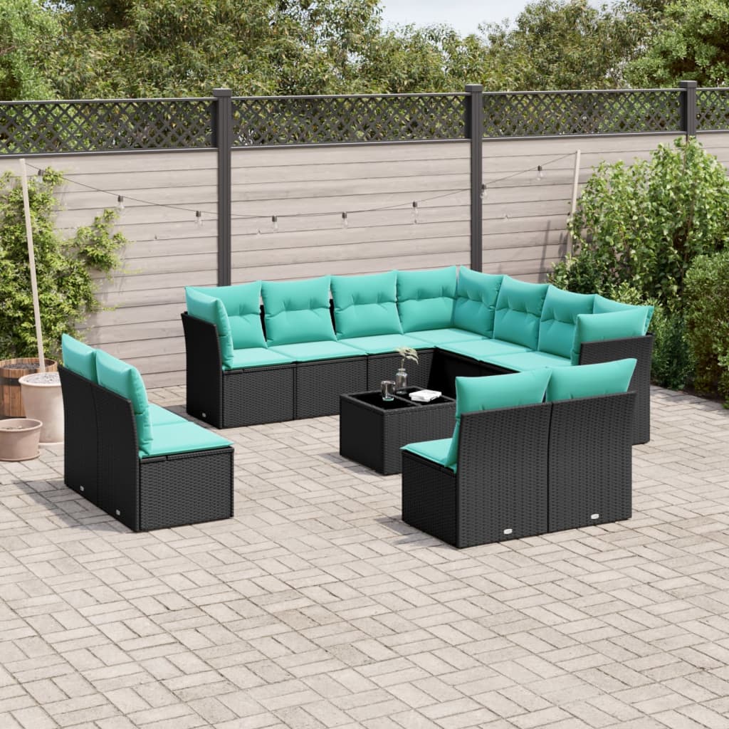 Tuinbank – Buitenbank – Loungeset – Tuintafel – Tuinmeubel – Polyrattan – Inclusief Kussens – Weerbestendig & Onderhoudsvriendelijk