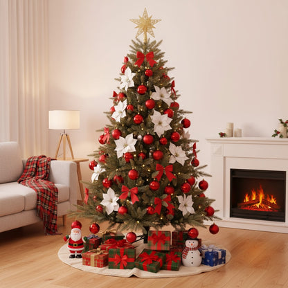 Kunstkerstboom – Nepboom – Kerstversiering – Dennenboom – Kersttak – 150 cm Hoog – 90% PE Injectie Gegoten Material