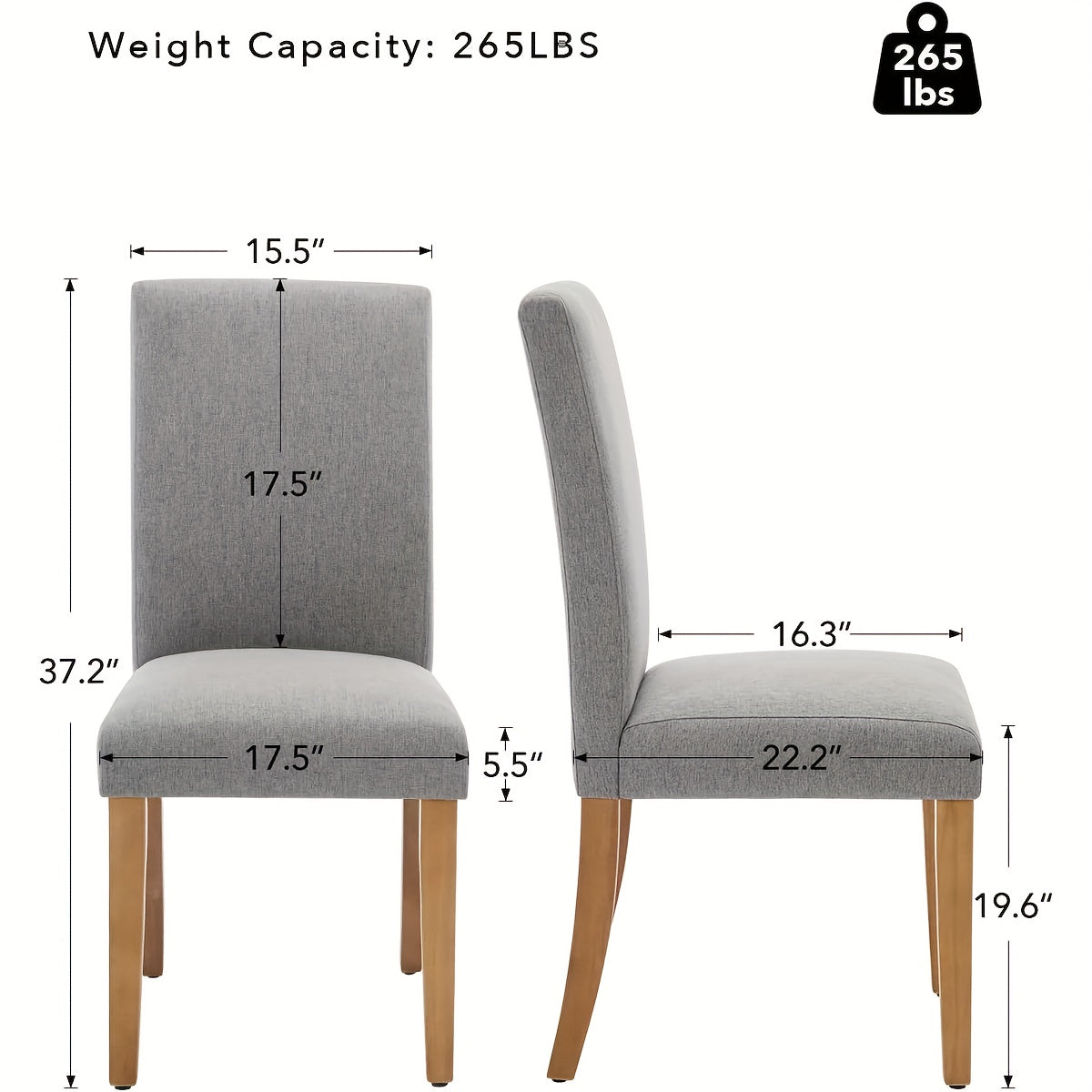 Eetkamerstoelen – Stoelen – Keukenstoelen – Bureaustoelen – Zitmeubels – Ergonomisch Gebogen Rugleuning – Beukenhouten Frame Met Memory Foam