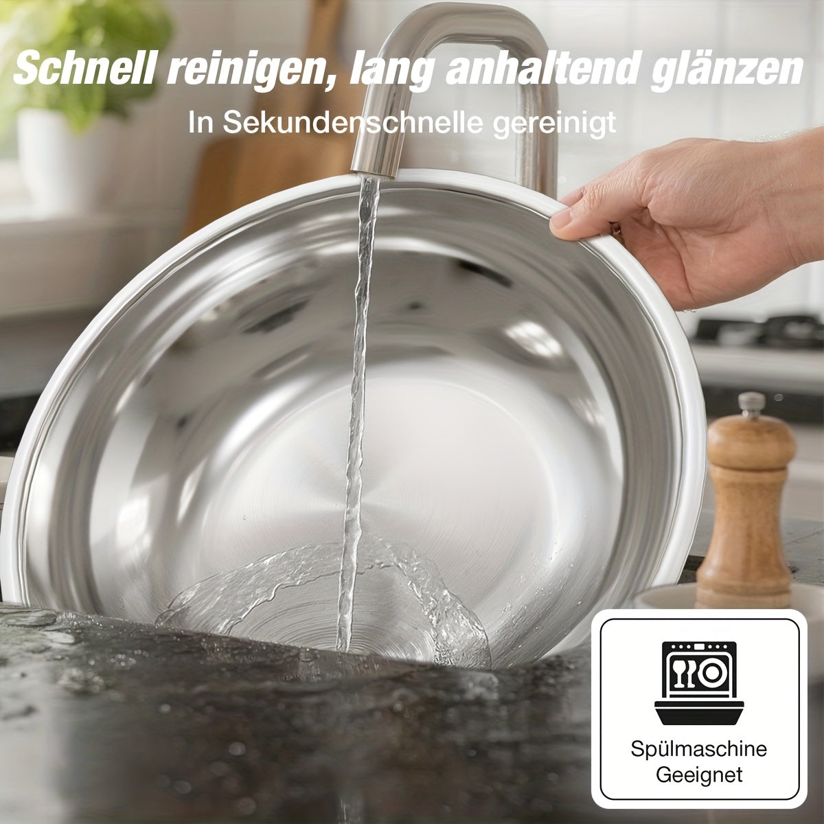 Chafing Dish – Buffetwarmer – Warmhoudschalen – Warmhoudbakken – Voedselverwarmer – 2-delig Ronde Set – 5 L Inhoud – Glasdeksel Met Houder – Roestvrij Staal 201