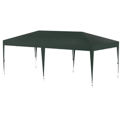 Partytent – Tuinpaviljoen – Feesttent – Tuintent – Overkapping – Opvouwbaar – Waterdicht – Stevig Gecoat Stalen Frame – 6x3 Meter – Groen
