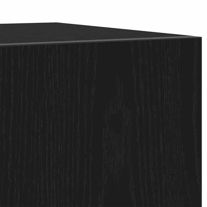 TV-Meubel – TV-Kast – Entertainmentcenter – Mediaconsol – Opbergmeubel – Zwarte Houtlook – 160x35x40 cm – Geschikt Tot 65 Inch