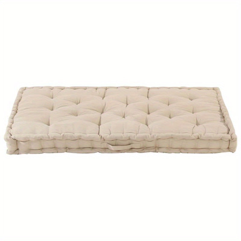 Palletkussen – Zitkussen – Tuinkussen – Loungekussen – Palletbankkussen – Beige – 120x80x10 cm – Comfortabele Dikke Zitlaag – Onderhoudsvriendelijk & Machinewasbaar