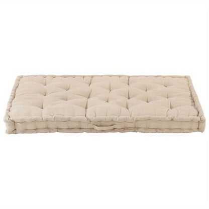 Palletkussen – Zitkussen – Tuinkussen – Loungekussen – Palletbankkussen – Beige – 120x80x10 cm – Comfortabele Dikke Zitlaag – Onderhoudsvriendelijk & Machinewasbaar