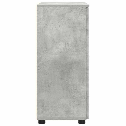 Simple European-Style Bathroom Furniture Set, Stylish and Practical Decorative Bathroom Storage, Concrete Gray Bathroom Cabinet with Shelf, 60 x 35 x 80 cm, Treated Wood