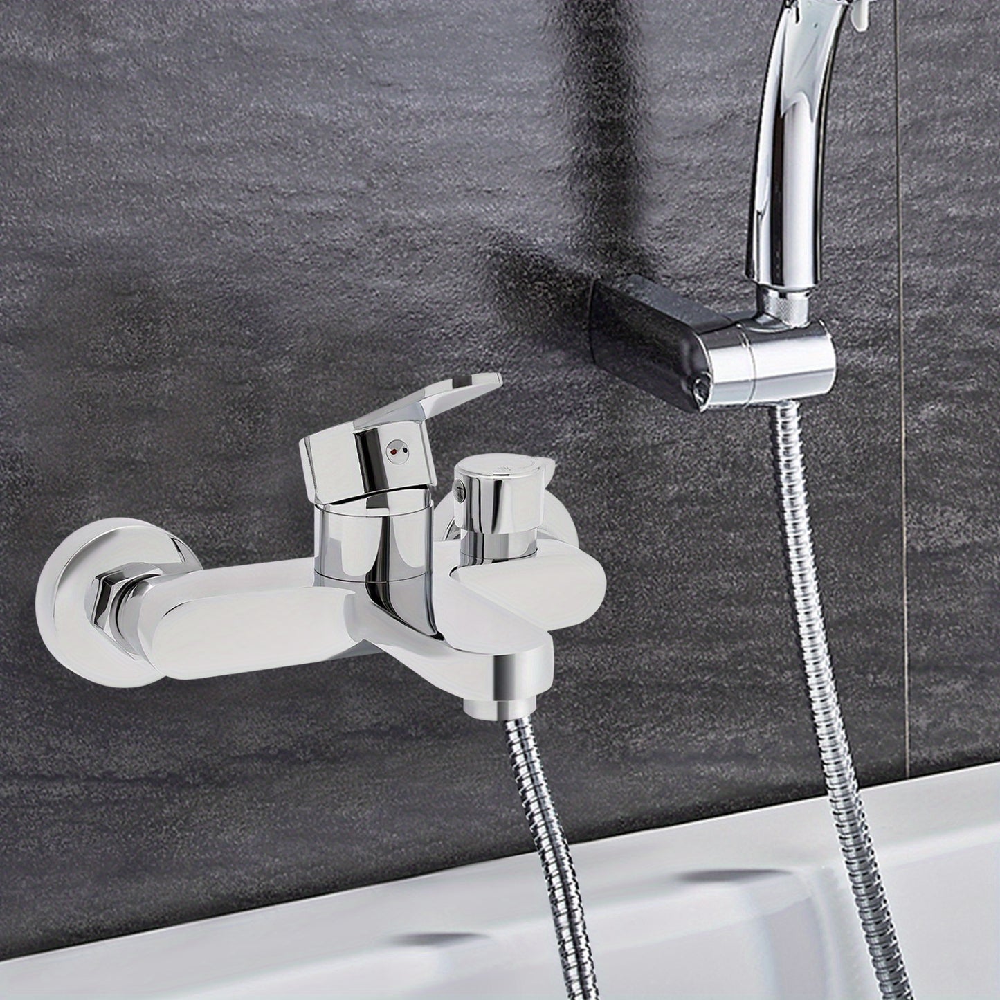 Badkraan – Mengkraan – Thermostaatkraan – Wandkraan – Badmengkraan – Messing En Keramisch – Met ABS Aerator Voor Zachte Waterstraal