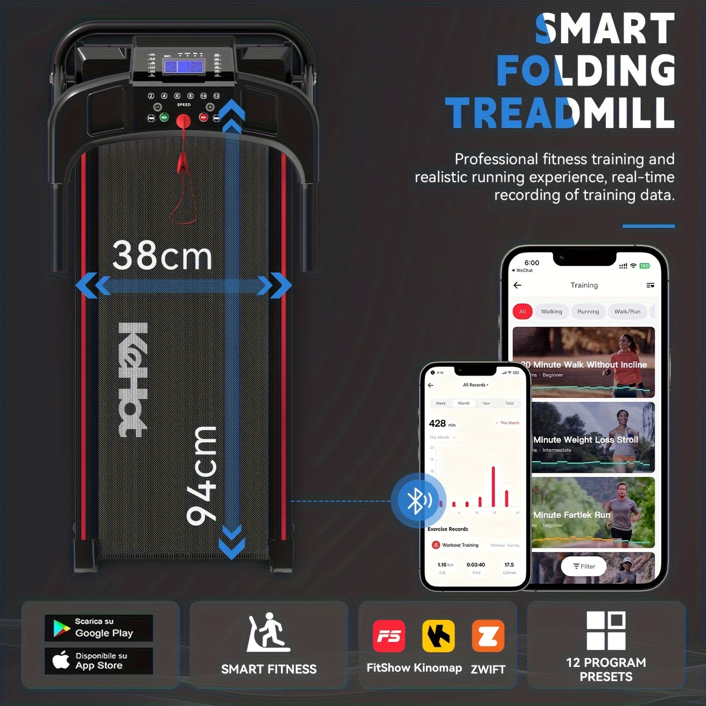 Loopband – Wandelband – Hardloopband – Walking Pad – Treadmill – Verstelbare Helling – Inclusief Handrails