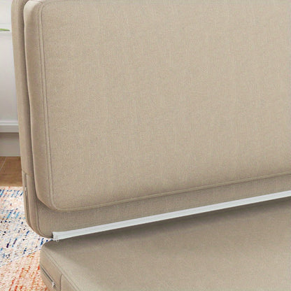 3-in-1 Bank – Slaapbank – Zitbank – Opklapbare Bank – Lounger – Beige Retro Velvet – Ruimtebesparend – Comfortabele Schuimvulling