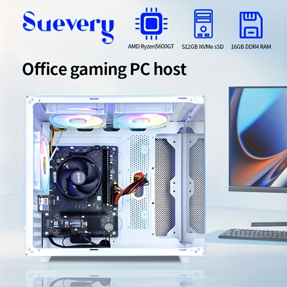 Gaming PC – Highperformance Pc – Gaming Computer – Compact Desktop – Moderne Desktop – AMD Ryzen 5 5600GT Processor – 16GB DDR4 RAM & 1000GB NVMe SSD