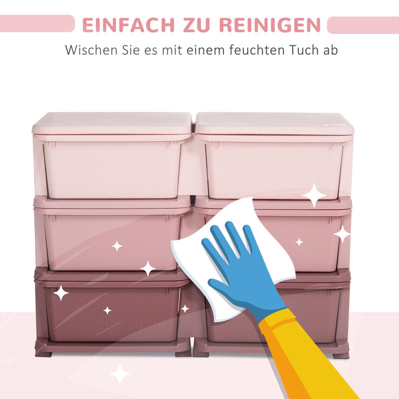Opbergbox – Opbergdoos – Ladebak – Organizer – Sortimentsdoos – 3 Lades – Lichtgewicht Polypropyleen – Compact Roze Design