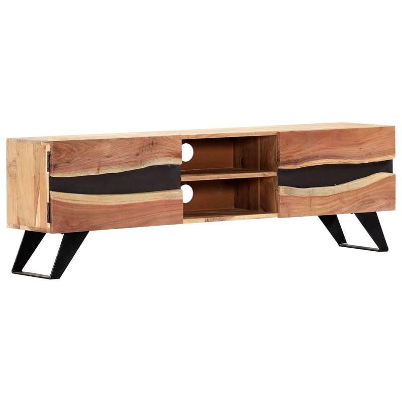 Tvmeubel – Tv-kast – Mediameubel – Opbergmeubel – Tv-console – Massief Acaciahout – Stevig Ontwerp – 140x30x45 cm