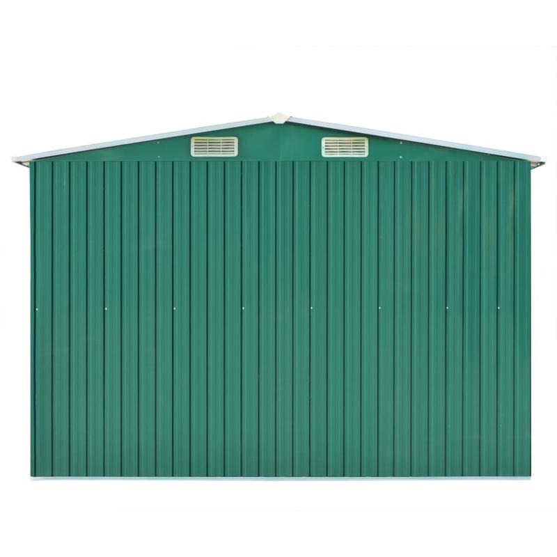 Large 257x580x181cm Heavy-Duty Steel Frame Green Outdoor Storage Shed with Removable Roof & Walls - Portable Garden Shed with Ventilation System, Spacious Interior for Lawn Equipment, Tools, Bikes - Durable Metal Construction