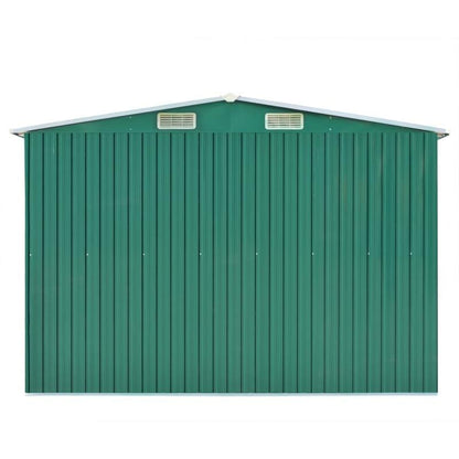 Large 257x580x181cm Heavy-Duty Steel Frame Green Outdoor Storage Shed with Removable Roof & Walls - Portable Garden Shed with Ventilation System, Spacious Interior for Lawn Equipment, Tools, Bikes - Durable Metal Construction