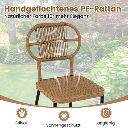 Tuinset – Tuinmeubelset – Balkonset – Bistroset – Loungeset – Compact Rattan Design – Inclusief Opbergvak
