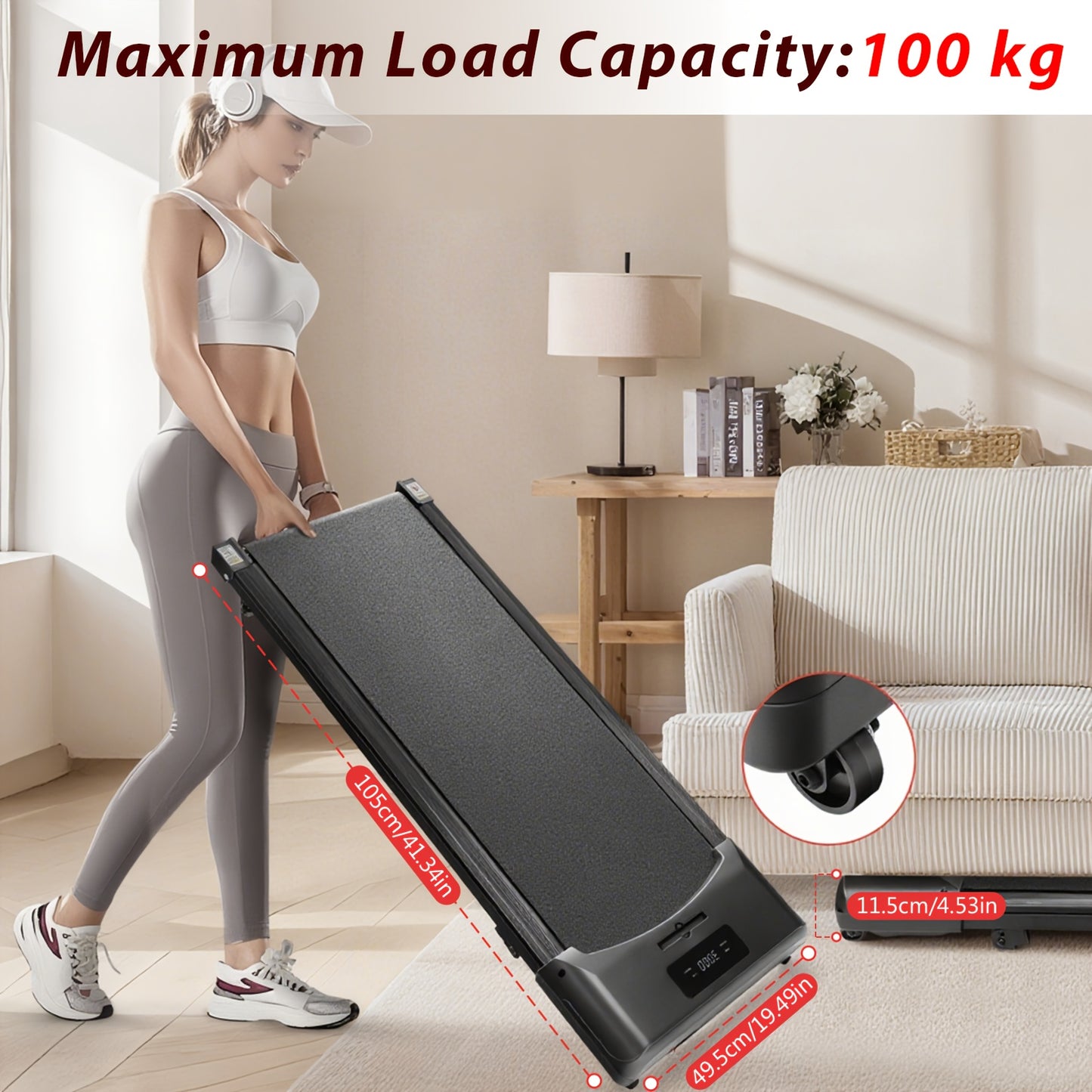 Loopband – Wandelband – Hardloopband – Walking Pad – Treadmill – Compact en Stil – Met Afstandsbediening