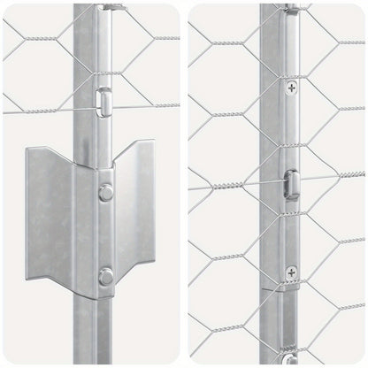 Tuinafscheiding – Tuinhek – Tuinscherm – Hek – Privacyscherm – Gegalvaniseerd Staal – 25 cm Hoog, 1,2 Meter Lang – Set Van 2 Stuks