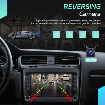 Car Multimedia Systeem – Auto Radio – Double Din Stereo – Android Headunit – Navigatiesysteem – 7 Inch HD Touchscreen – Android 15 OS – Wireless CarPlay & Android Auto – 6GB RAM 128GB Opslag