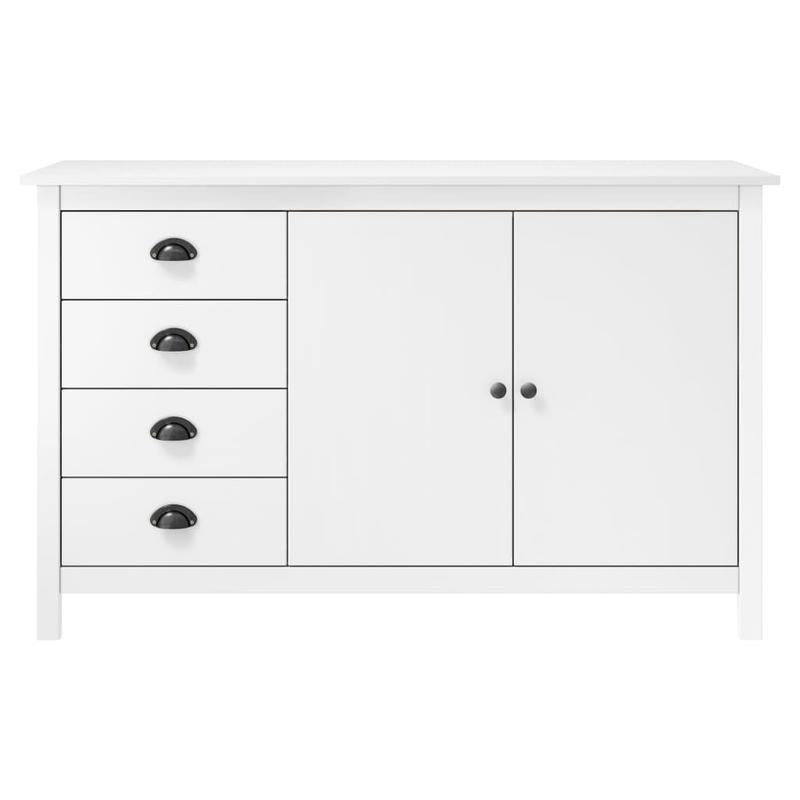 Sideboard – Dressoir – Opbergkast – Kast – Wit – Massief Grenenhout – Afneembaar Opbergvak – Compact 79x40x80 cm