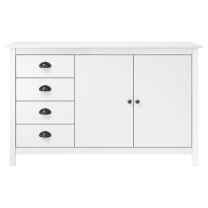 Sideboard – Dressoir – Opbergkast – Kast – Wit – Massief Grenenhout – Afneembaar Opbergvak – Compact 79x40x80 cm