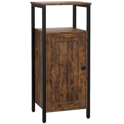 Industriële Salontafel – Koffietafel – Bijzettafel – Eettafel – Sidetable – Verstelbaar Plankje – Robuust Niet-Houten Materiaal – Compact Oppervlak 34x30x80 cm