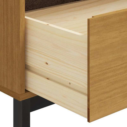 Sideboard with glass doors FLAM 80x40x80cm solid pine wood