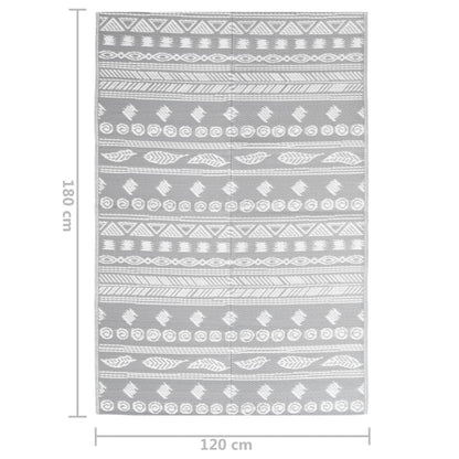 Buitenkleed – Tuinkleed – Buitentapijt – Balkonkleed – Vloerkleed – Weerbestendig – 120x180 cm – Duurzaam polypropyleen – Geometrisch patroon – Makkelijk schoon te maken – Handwas