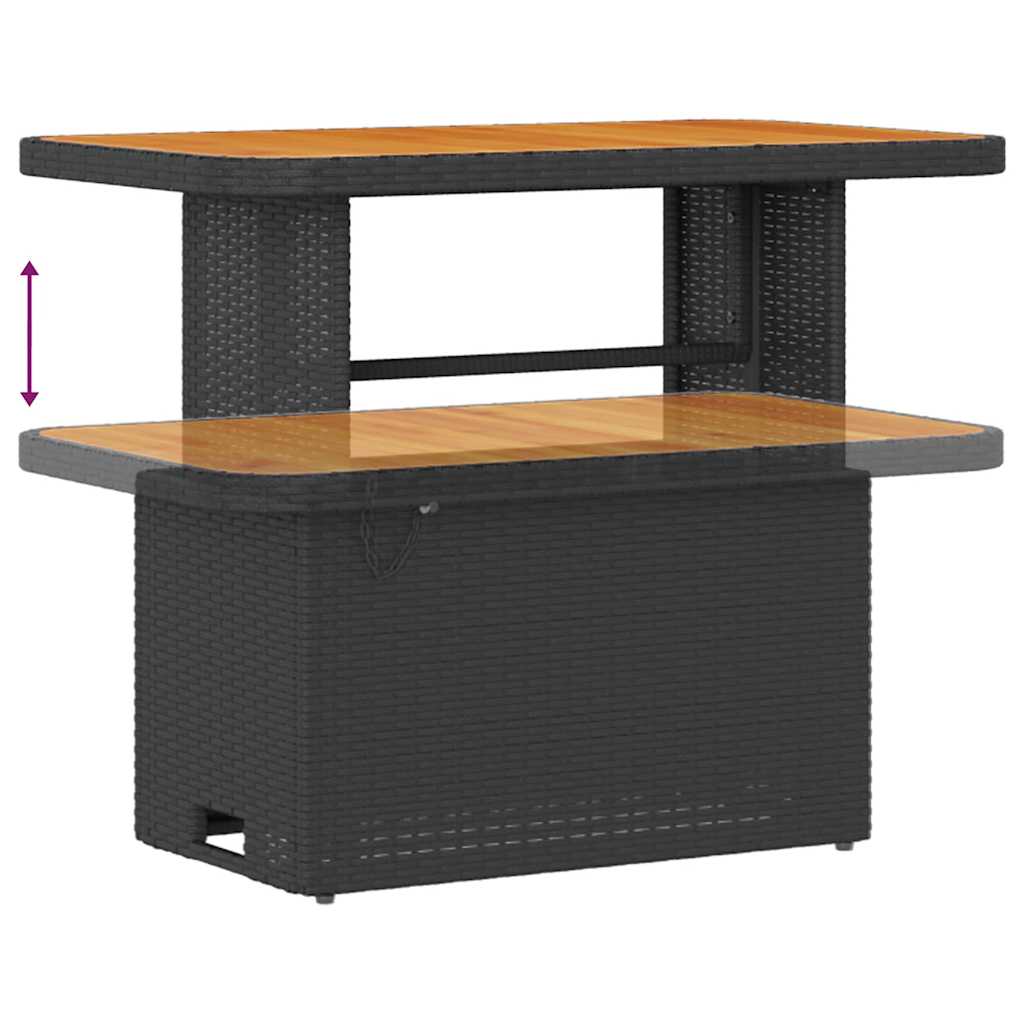 Tuinset – Loungeset – Zitgroep – Tuinmeubelen – Buitenmeubels – Poly Rattan – 6 Personen – Weerbestendig Met Kussens - Zwart/Cremewit