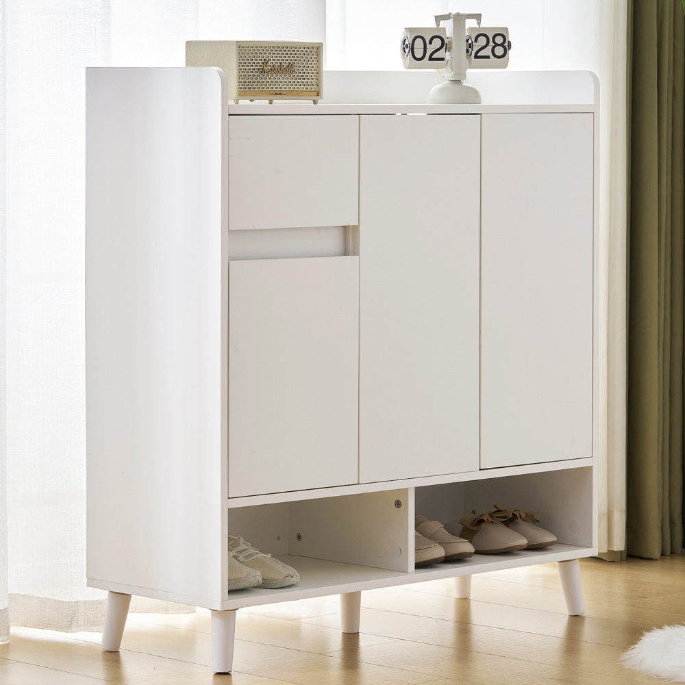 Schoenenkast – Schoenenrek – Schoenopberger – Schoenenopbergsysteem – Schoenenkast met Wieltjes – 6 Lades – Wit – Verstelbare Indeling – Ruimtebesparend Design