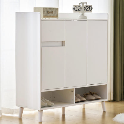 Schoenenkast – Schoenenrek – Schoenopberger – Schoenenopbergsysteem – Schoenenkast met Wieltjes – 6 Lades – Wit – Verstelbare Indeling – Ruimtebesparend Design
