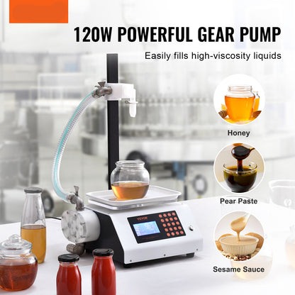 Vulmachine vloeistof – Vloeistoffenvuller – Flessenvuller – Automatische vulmachine – Afvulmachine – Digitale bediening – 120W tandwielpomp 2L/min capaciteit