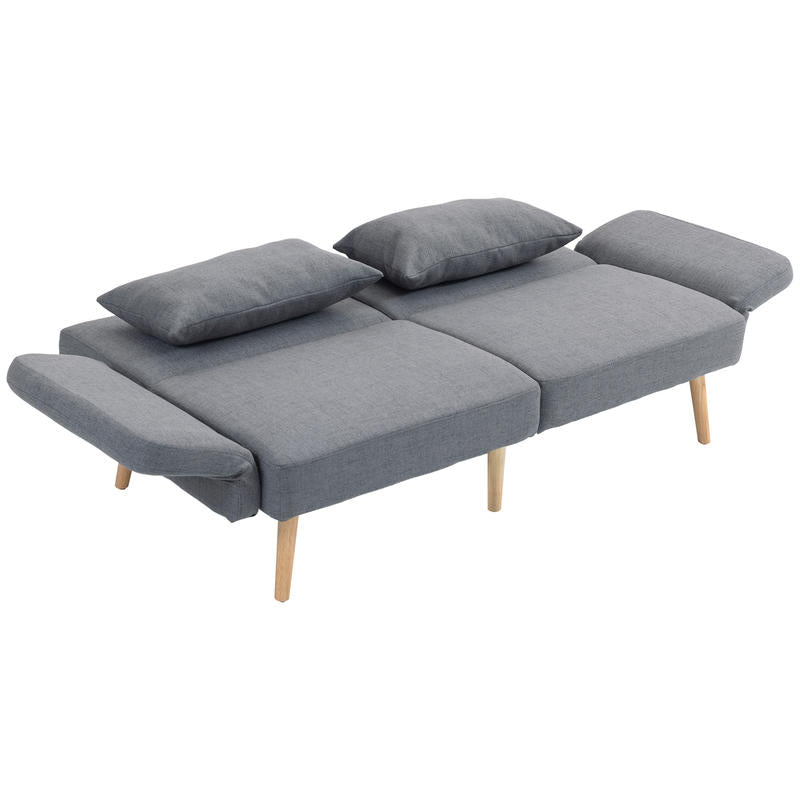 Bankbed – 3-zits Slaapbank – Logeerbed – Bedbank – 2-persoonsbed – Houten Frame – Draagkracht 240 kg – Afmeting 170x83x80 cm