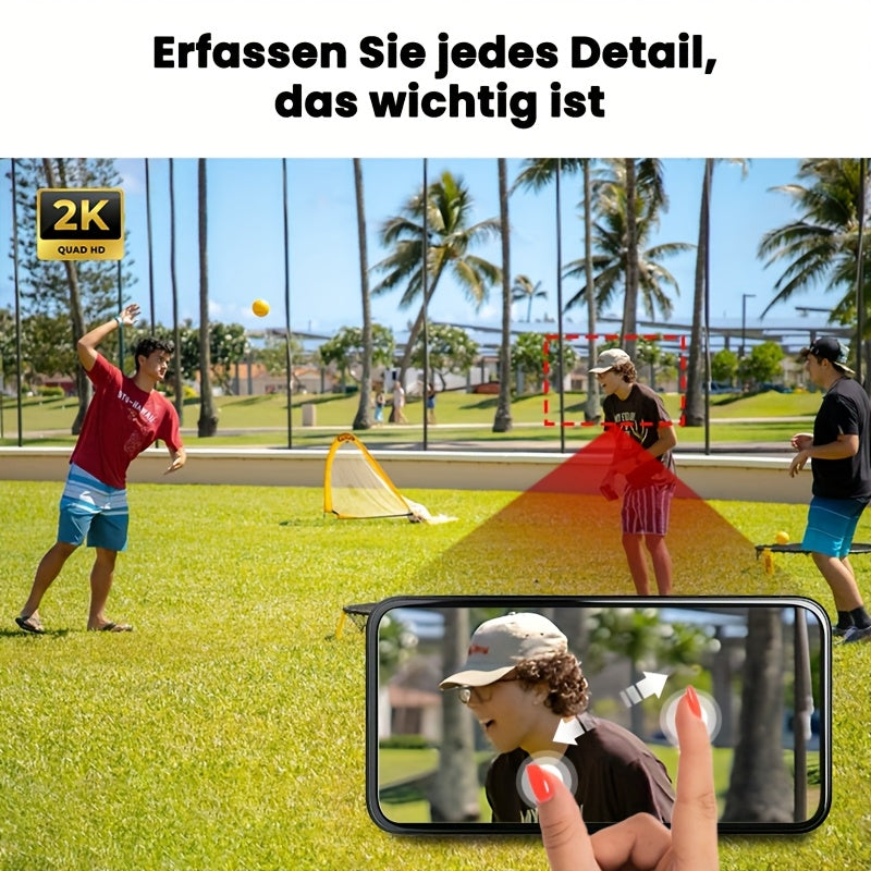 Beveiligingscamera – Camerabewaking – Buitencamera – Draadloze Camera – IP Camera – 2K Dual Lens Resolutie – Zonnepaneel Met 4G Verbinding