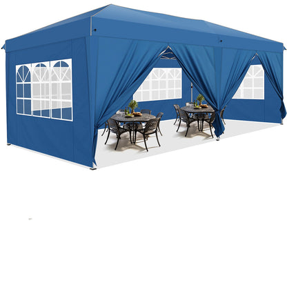 Partytent – Paviljoen – Feesttent – Tuinentent – Opvouwbare Tent – 3x6 m – 6 Zijwanden – Snelle Klikinstallatie