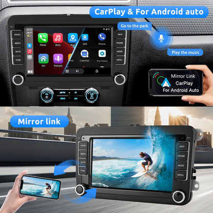 Autoradio – Autostereo – Car Head Unit – Multimedia Systeem – Android Radio – 7 Inch HD IPS Touchscreen – Draadloze CarPlay & Android Auto