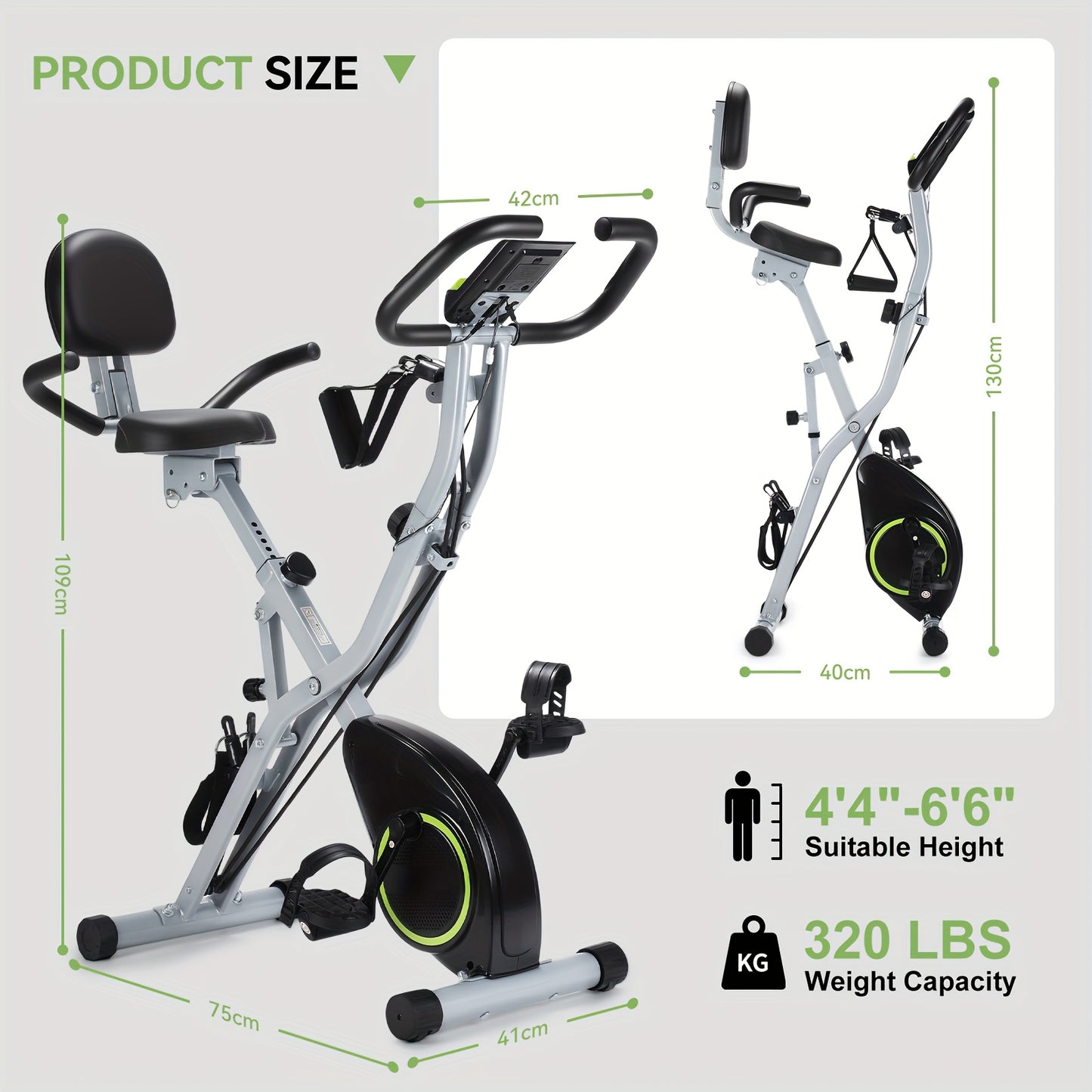 Hometrainer – Fitnessfiets – Spinningfiets – Stoelfiets – Ergometer – Inklapbaar Ontwerp – 8 Verstelbare Hoogtes – Magnetische Weerstand – Hartslagmeter – LCD Display – App Connectiviteit